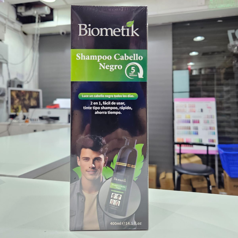 Biometik - Shampoo Negro Cubre Canas 400ml 1