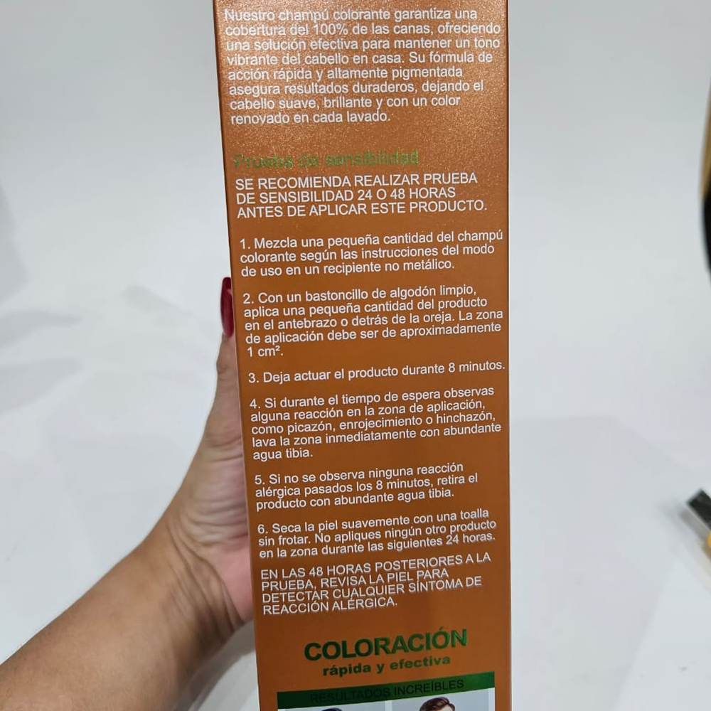 Shampoo Cubre Canas Marron 2