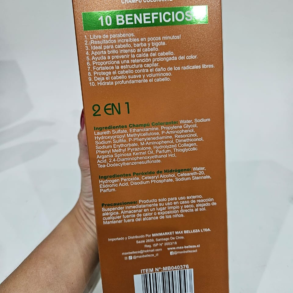 Shampoo Cubre Canas Marron 3