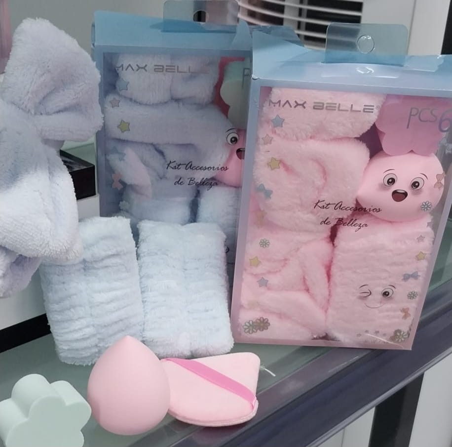 Kit Cintillo + Muñequeras + Esponjas de Maquillaje 2