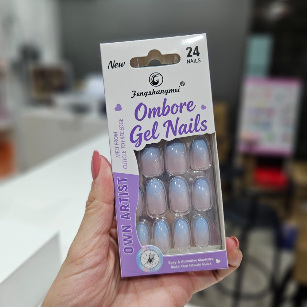 Uñas Press On punta afilada Degragado 24 nails 2
