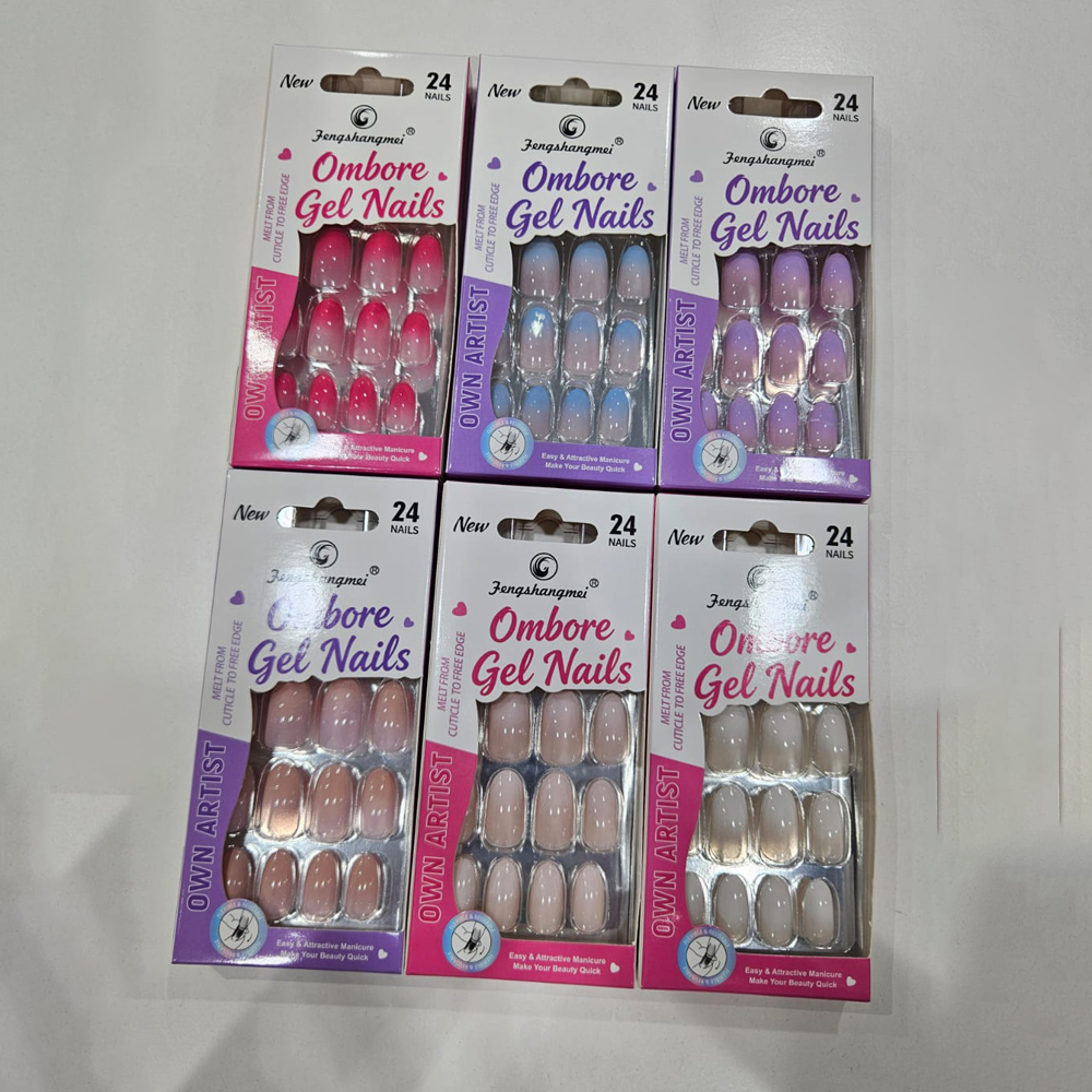 Uñas Press On punta afilada Degragado 24 nails 1