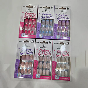 Uñas Press On punta afilada Degragado 24 nails