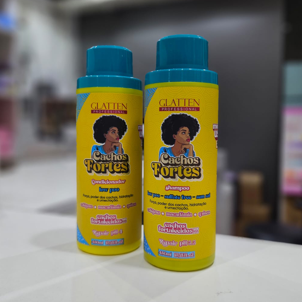 Glatten - Shampoo Cachos Fortes 450ml 2