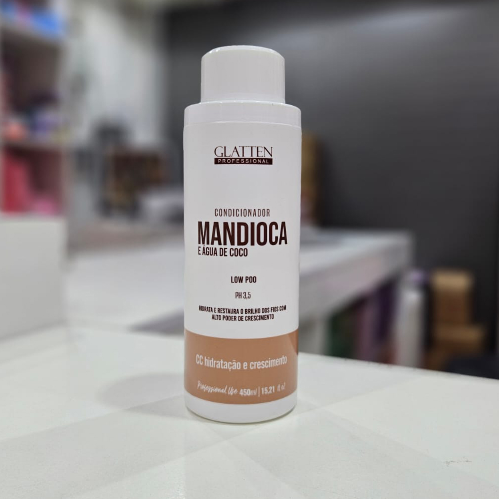 Glatten - Acondicionador Mandioca y Agua de Coco 450ml 1