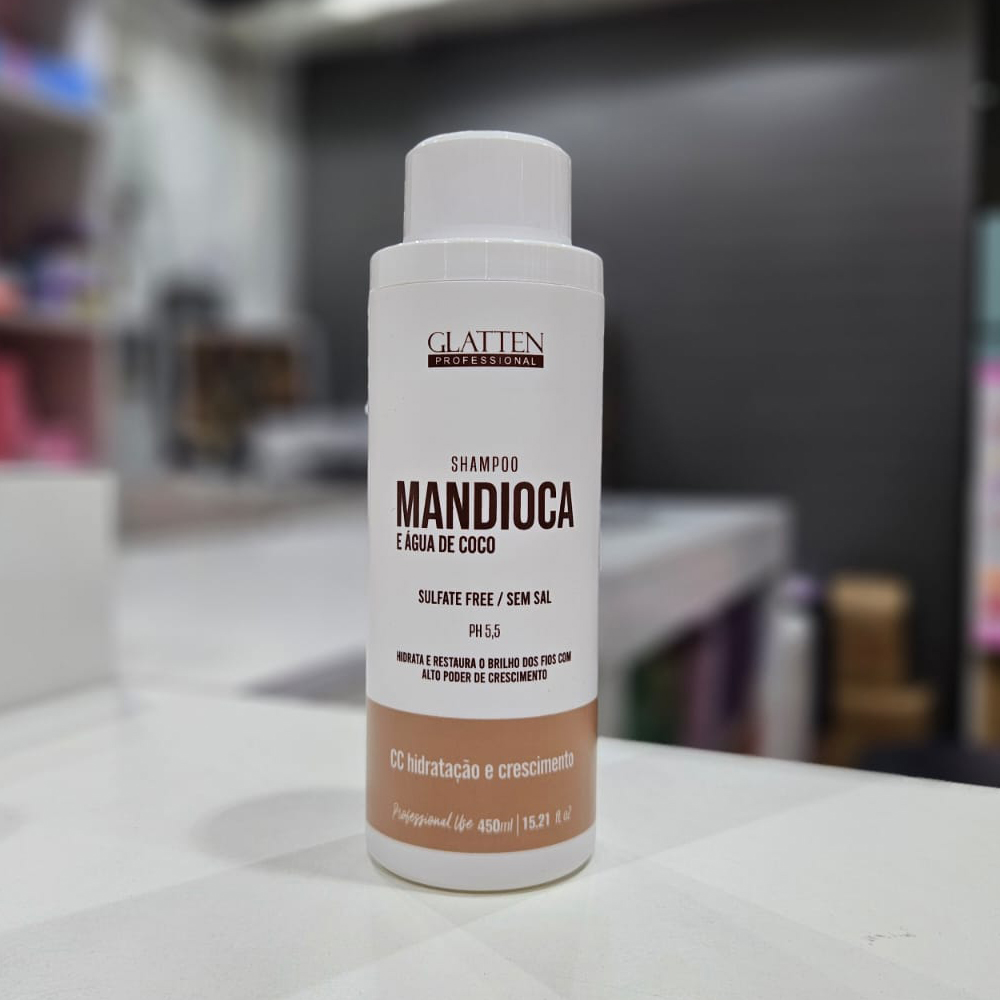 Glatten - Shampoo Mandioca y Agua de Coco 450ml 1
