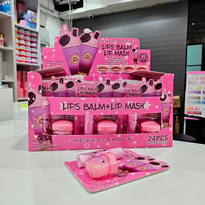 Meike Glamour - Set de Balsamo de labios en barra + vaselina 