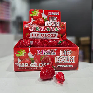 Magic - Set de Balsamo Labial + Brillito de labios frutilla