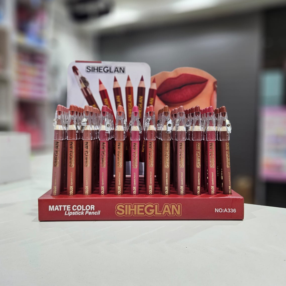 Siheglan - Lápiz delineador de labios con sacapuntas 1