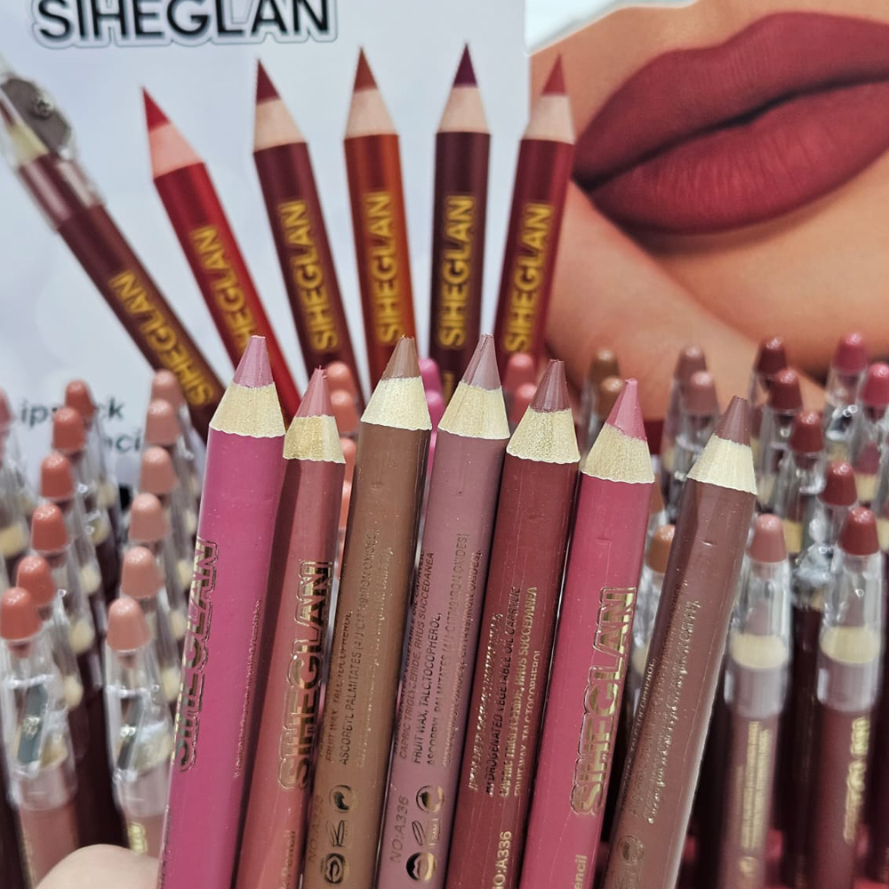 Siheglan - Lápiz delineador de labios con sacapuntas 4
