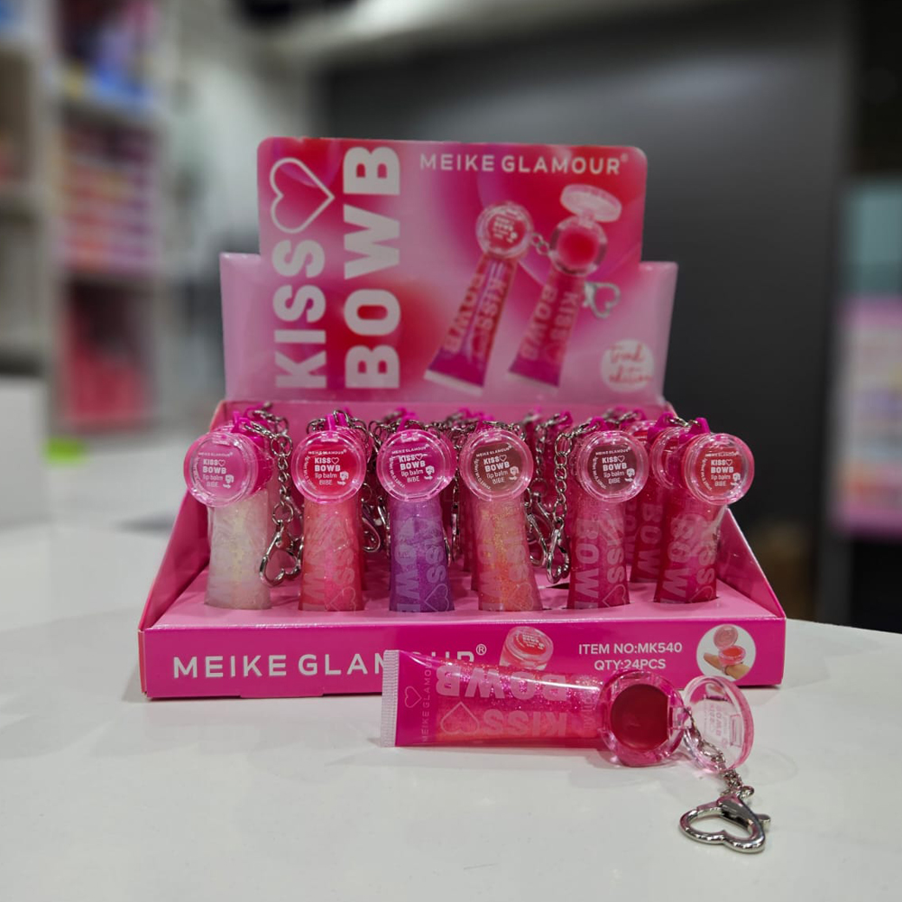 Meike Glamour - Brillo de Labios Llavero + Labial 1
