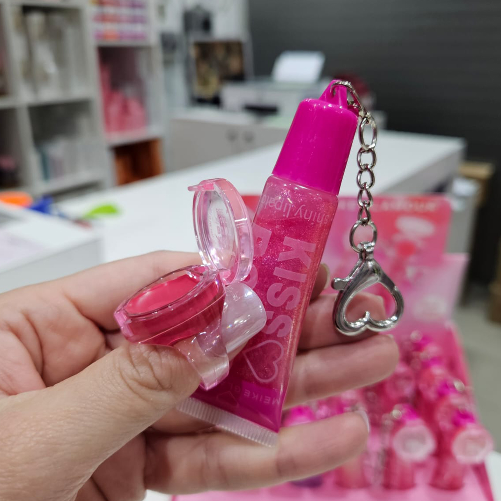 Meike Glamour - Brillo de Labios Llavero + Labial 3