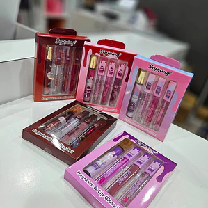 Siyiping - Set de 3 brillos labiales + Perfume 20ml Lataffa