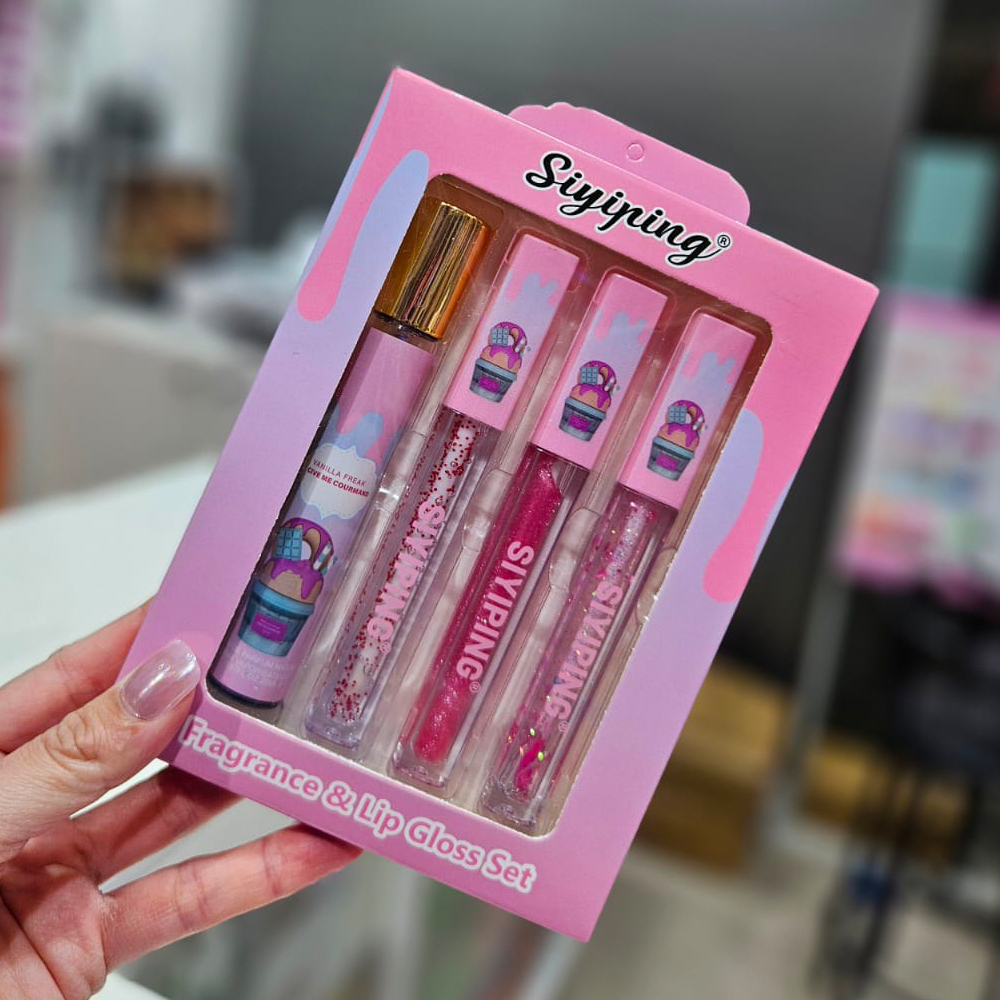 Siyiping - Set de 3 brillos labiales + Perfume 20ml Lataffa 2