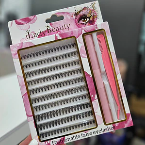 Lady Beauty - Set de Pestañas Racimo + Pinza + Pegamento KH-74