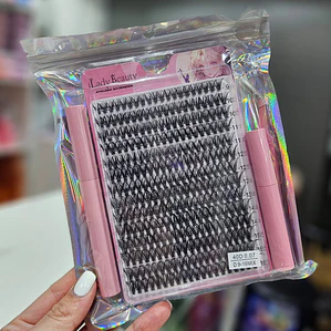 Lady Beauty - Set de Pestañas Racimo + Pegamento + Pinza  DMT-4195