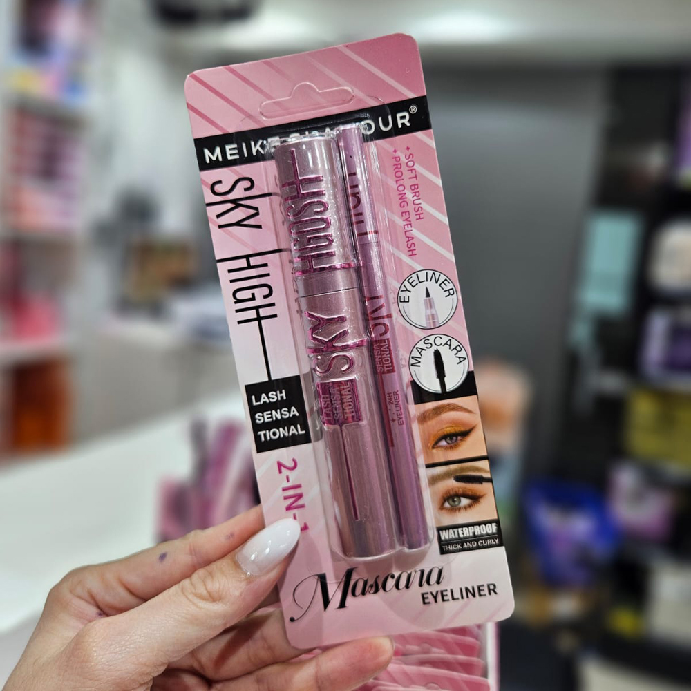 Meike Glamour - Set de Delineador + Mascara de pestañas negro 2