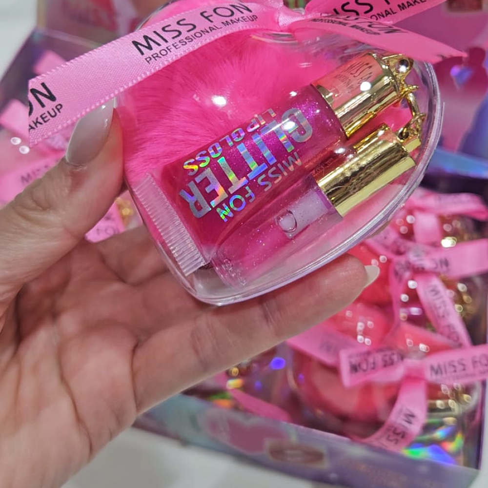 Miss Fon - Brillo Labial Llavero corazón 2