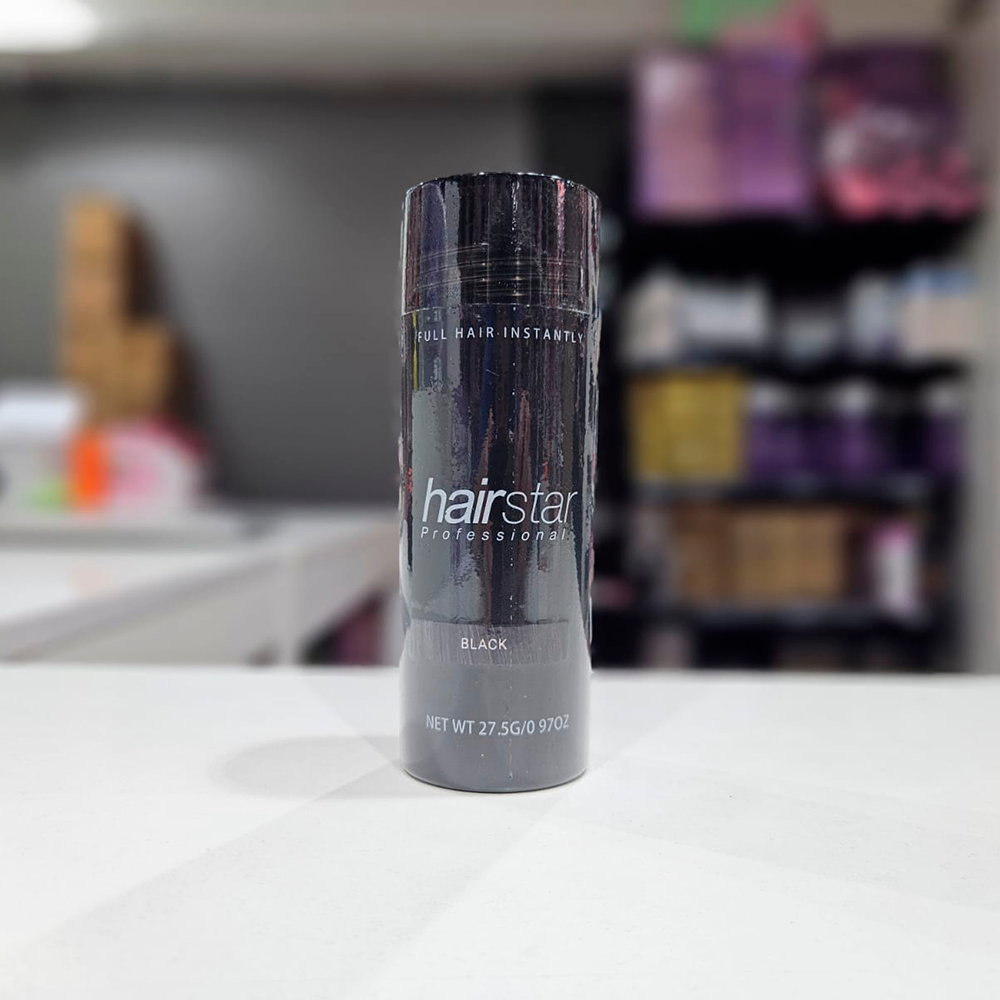 HairStar - Polvo disimulado de perdida de cabello (Negro) 27.5g 1
