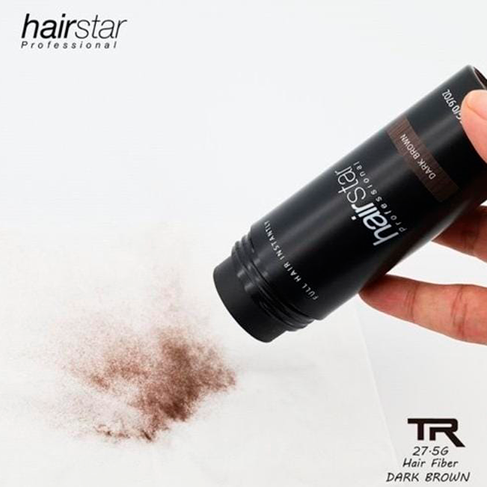 HairStar - Polvo disimulado de perdida de cabello (Cafe) 27.5g 2