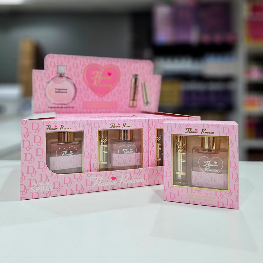 Flower Rococo - Set de Balsamo Labial + mini Perfume 1