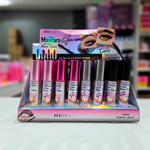 Meike Glamour - Mascara de pestañas negra