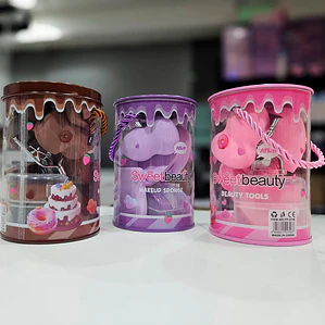 Sweet Beauty - Set de Esponjas + Cepillo + Encrespador 8 pcs 