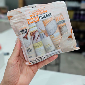 Meike Glamour - Set de 5 cremas para mano leche de Arroz