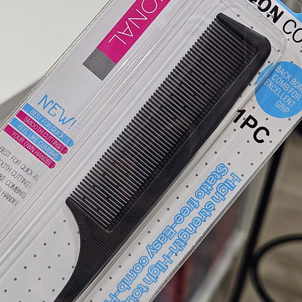 Peineta corte punta metal 100% carbon 3