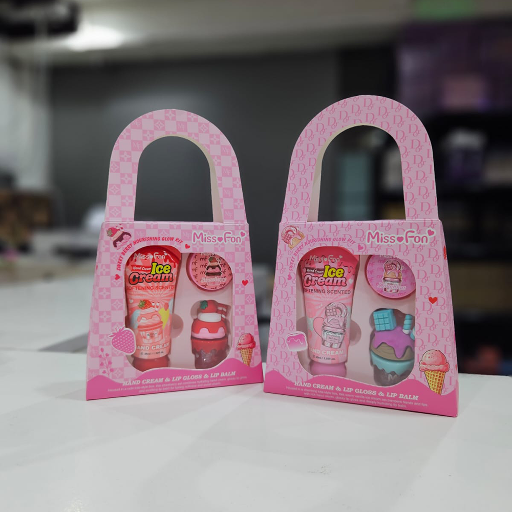 Miss Fon - Set de 3 Productos crema mano + Brillo y Balsamo de labios 1