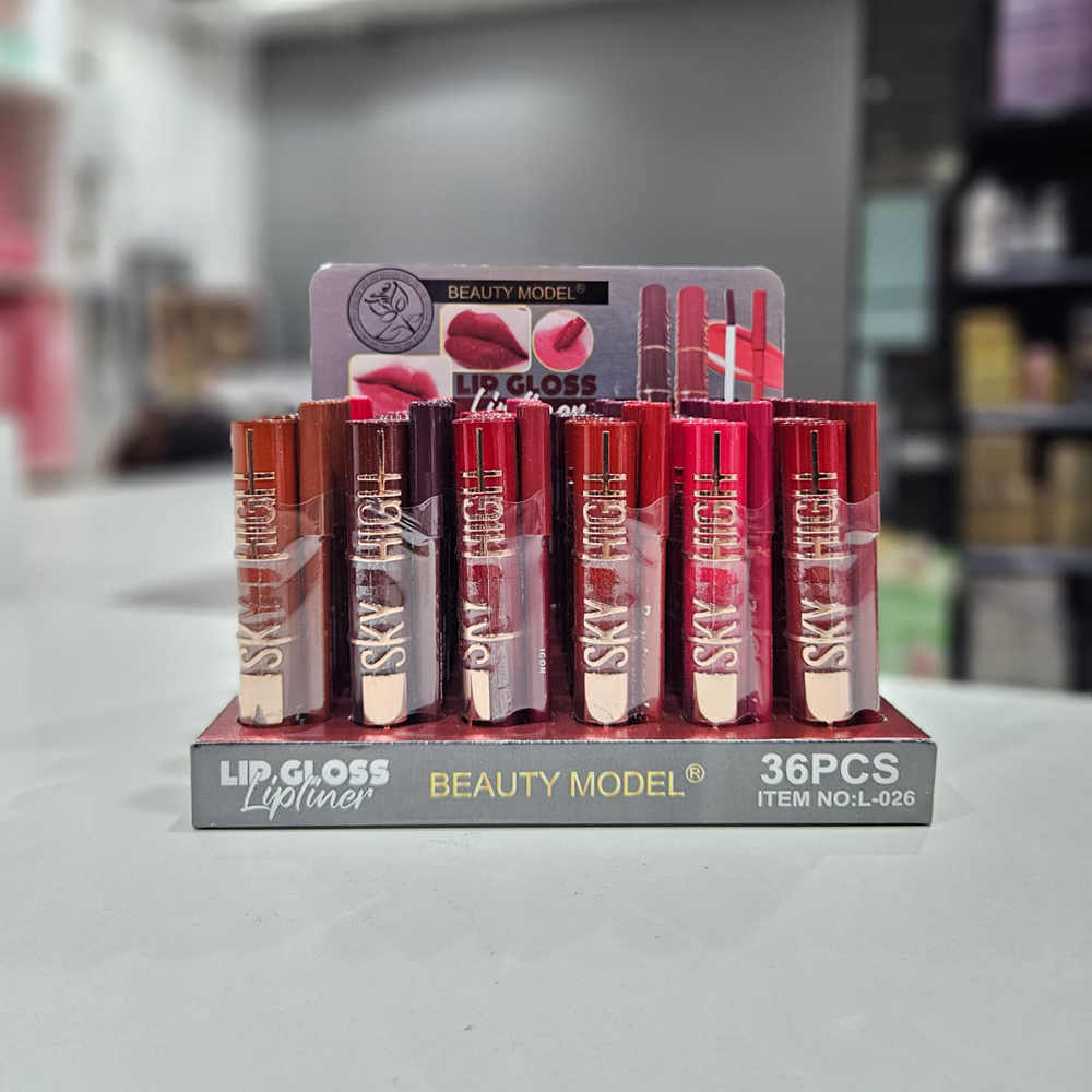 Beautu Model - Set de labial líquido + lapiz delineador 1