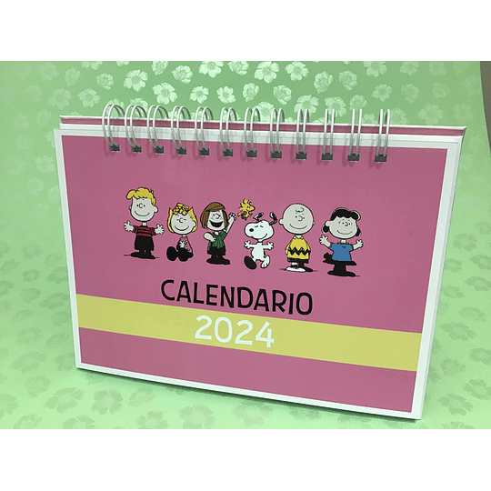 Calendario Snoopy 2024 Rosa