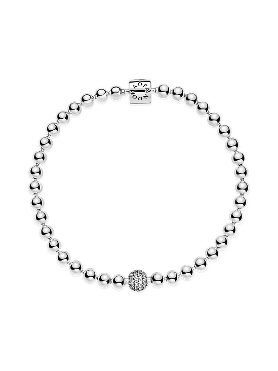 Pulsera de Cuentas y Pavé - Estilo Pandora 2