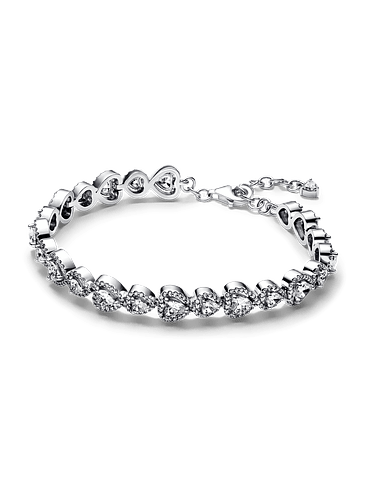 Pulsera Halo Corazones - Estilo Pandora 1