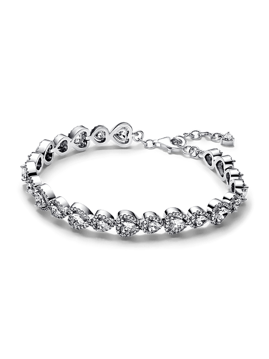 Pulsera Halo Corazones - Estilo Pandora 1
