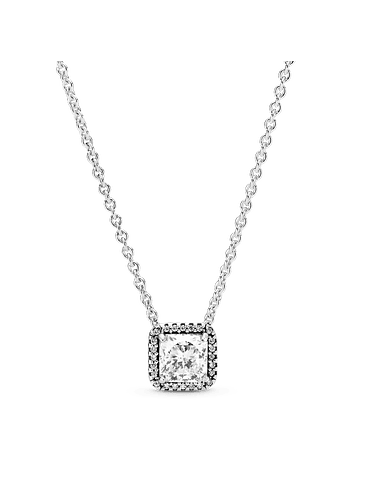 Collar Halo Cuadrado Brillante - Estilo Pandora 1