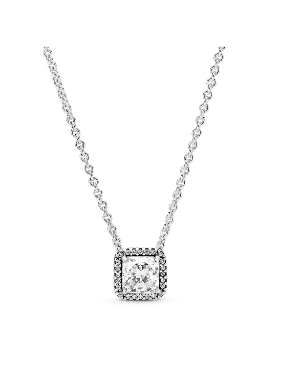 Collar Halo Cuadrado Brillante - Estilo Pandora 1
