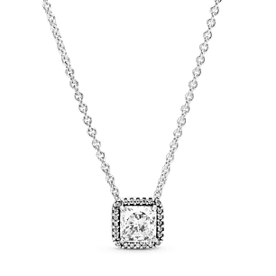 Collar Halo Cuadrado Brillante - Estilo Pandora