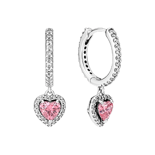 Aro con Corazón y Halo Brillante - Estilo Pandora