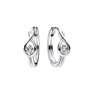 Aros Infinito con Diamantes - Estilo Pandora