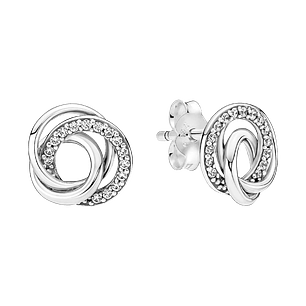 Aros de Botón Circulos Familiar Siempre - Estilo Pandora