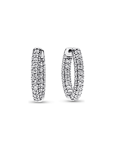 Aros con Hilera de Pavé - Estilo Pandora 1