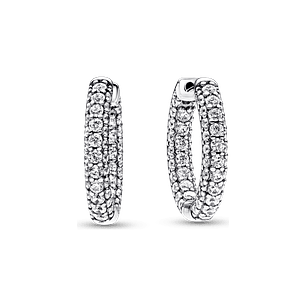 Aros con Hilera de Pavé - Estilo Pandora