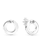 Aros De Botón Reversibles con Círculo De Pavé - Estilo Pandora - Miniatura 2