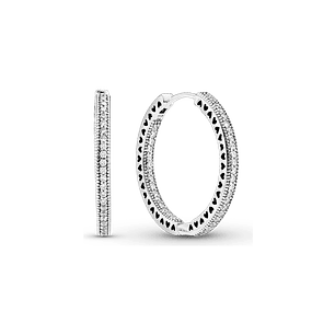 Aros de Brillo y Corazones - Estilo Pandora