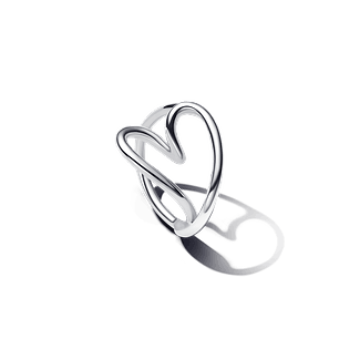 Anillo Corazón Forma Orgánica - Estilo Pandora