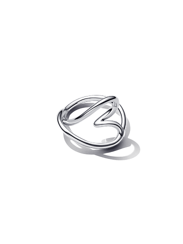 Anillo Corazón Forma Orgánica - Estilo Pandora 2