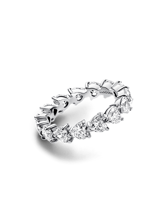 Anillo Eternidad Fila de Corazones - Estilo Pandora 2