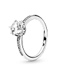 Anillo de Corona Deslumbrante Transparente - Estilo Pandora - Miniatura 1
