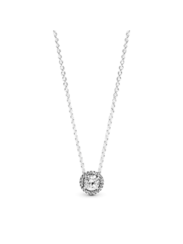 Collar con Halo Redondo Brillante - Estilo Pandora 1